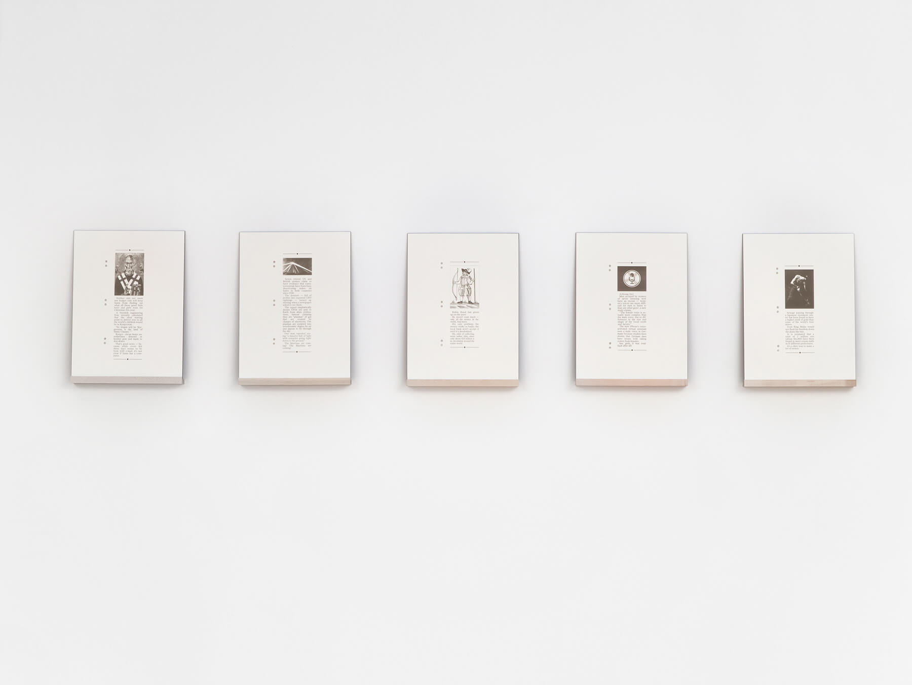 Ignacio Gonzalez-Lang
                                    'Columns', 2013
                                    16 x 12 Inches (each)
                                    Laser on clay, board
                                    edition: 1 + 1 AP
                                    