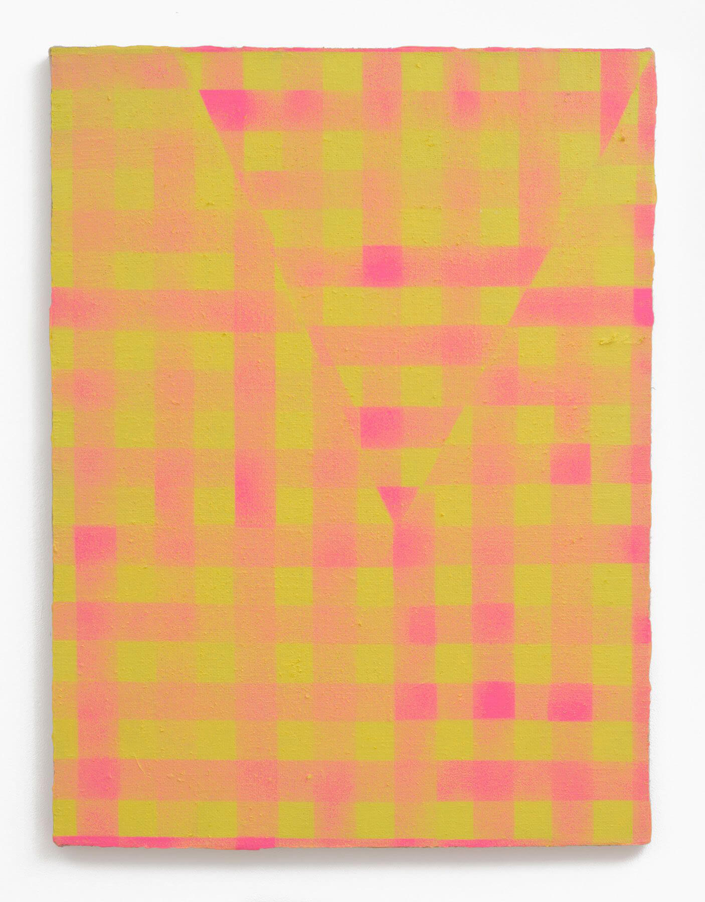 Cheryl Donegan
                                        'Untitled (yellow and hot pink)', 2013
                                        40 x 30 Inches
                                        acrylic on jute
                                        