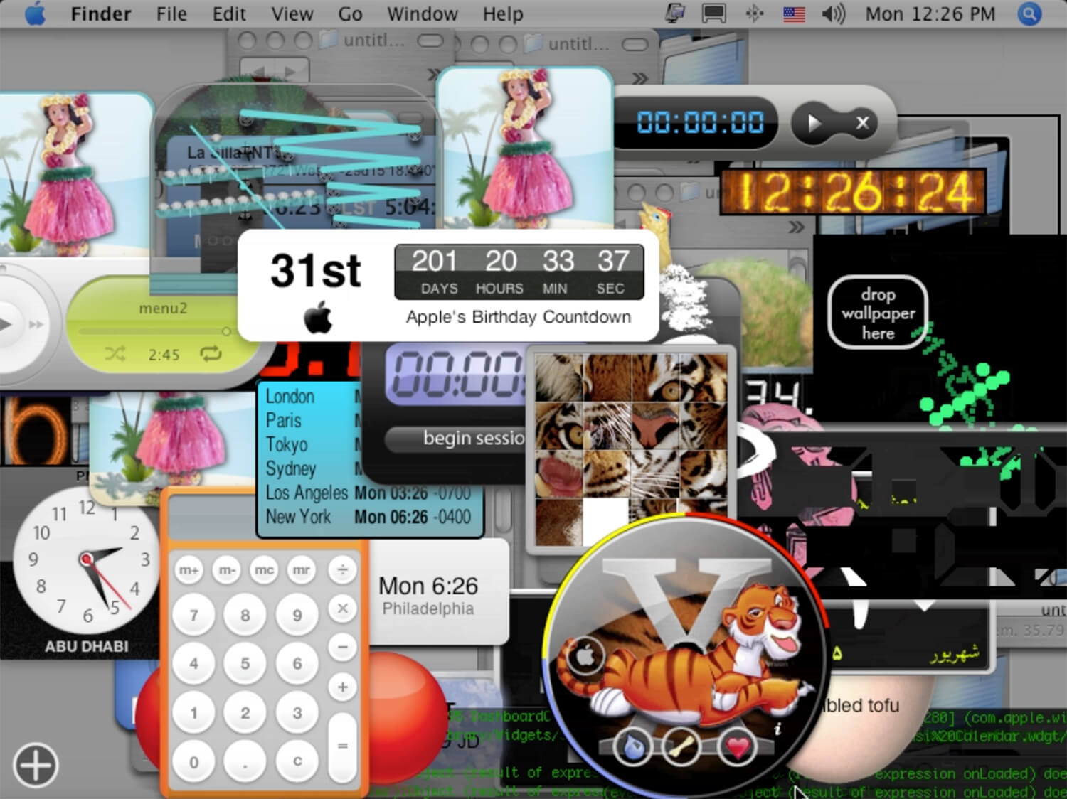 JODI
                                        'My Desktop OS X 10.4.7', 2007
                                        7:53 min, color, sound
                                        